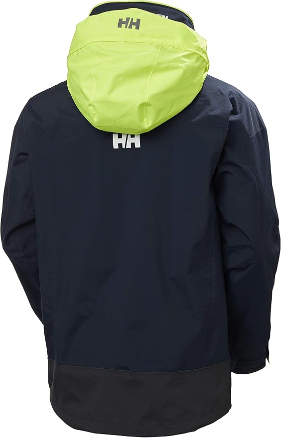 sailing -Helly-Hansen Pier 3.0 Coastal Sailing Jacket for Men - Waterproof, Windproof, and Breathable, with Packable Neon Yellow Hood